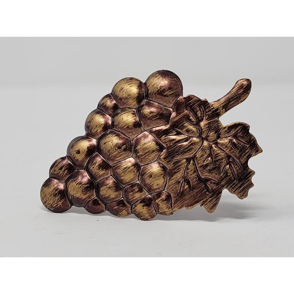 Vintage Metal Grapevine Napkin Rings Brushed Brass Or Gold Tone Set Of‎ 5 - Picture 3 of 8